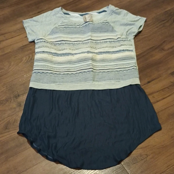 Dolan Left Coast Collection Grey Blue Baja Coastal Textured Layered Top A26 - Picture 1 of 6